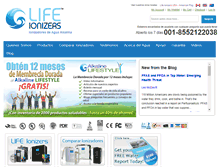 Tablet Screenshot of lifeionizers.com.mx